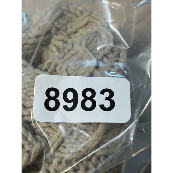 Tapemeasure Sweater Womens‎ Large Tan Shawl Collar Textured Knit Beige Neutral - Picture 9 of 9